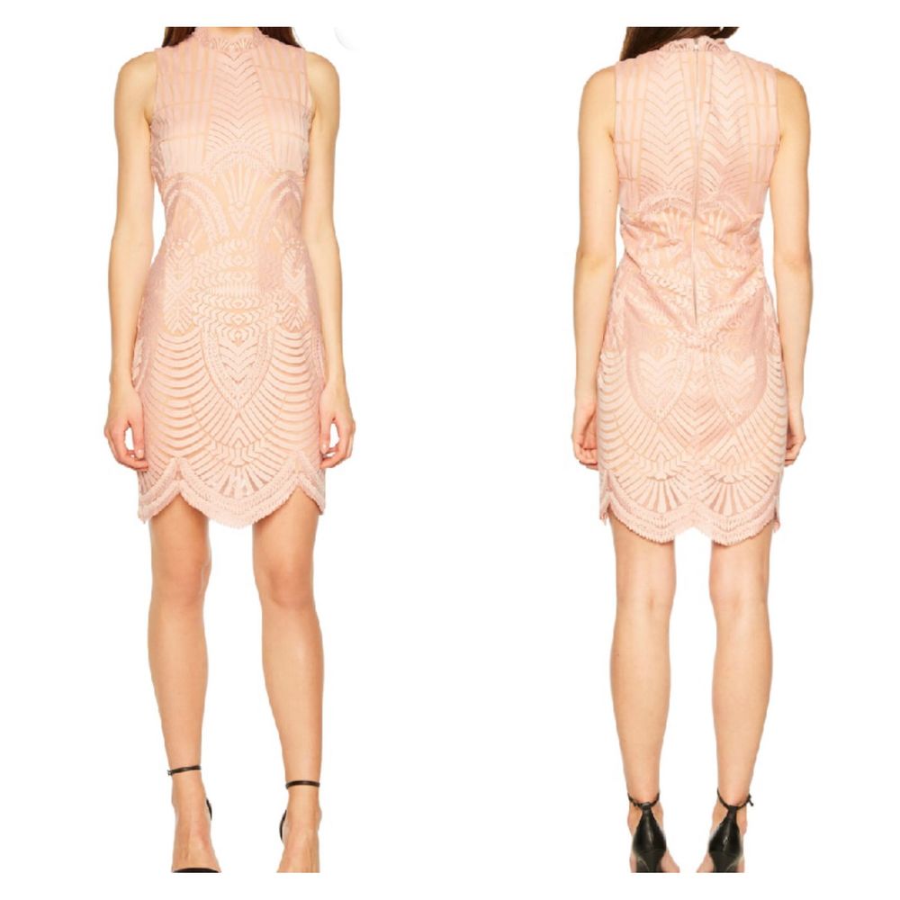 Bardot Alice Cocktail Mock Neck sheath Dre…